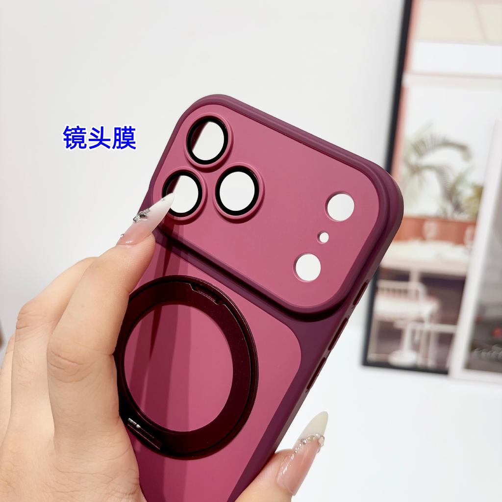 Applicable to iPhone18Pro mobile phone case, armor magnetic suction rotating bracket, Apple 17/16 anti-drop protective case wholesale