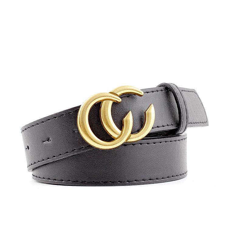 Vintage Double C Belt 1.8/2 8/3.3/3.8 Casual Decoration Ladies Boys Couple Jeans Belt