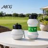 Reusable Hiking Bottle Spherical Collapsible Silicone Cup, Golf Ball Shaped Water Foldable Travel Cup with Push Design Flip Lid & Metal Carabiner,