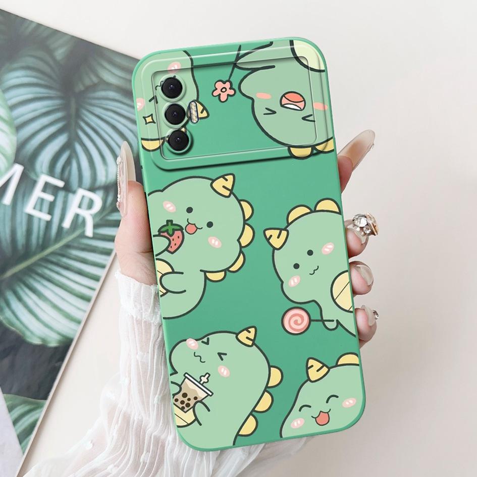 6.6" For Tecno Spark 8P 2021 Case Lovely Panda Cartoon Camera Protection Soft Matte Cover For Tecno Spark8P 8 P KG7H KG7n Bumper