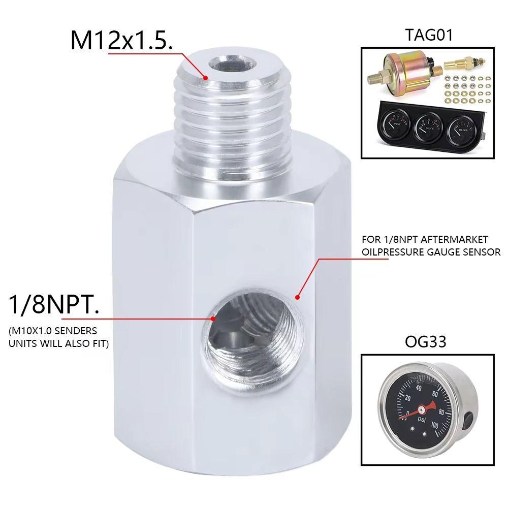 Rust-proof Oil Pressure Adapter High Pressure Resistant Sensor Adapter Gauge Adapter  Car Accessory