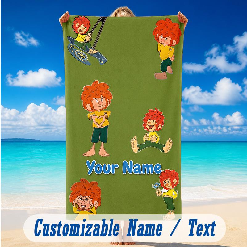 Beach Towel Custom Name Text, Quick Dry Large Towel For Beach HomePumuckl