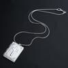 Bible Book Locket Charm Pendant for Jewelry Making Holy-Bible Pendant Cross Picture Box Frame Charm DIY Necklace Jewelry