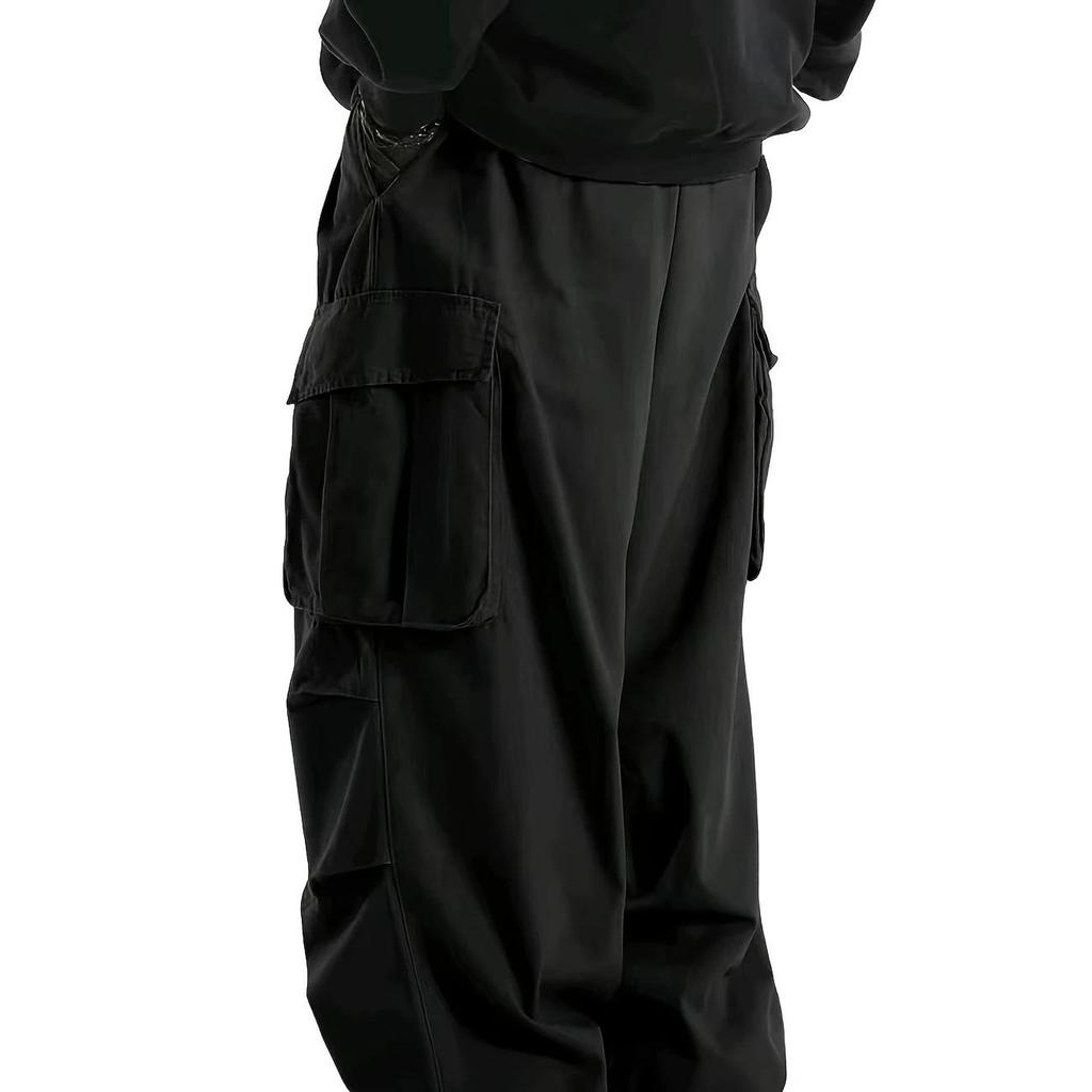 Men's Cross-Border Wide-Leg Joggers, European/American Style Cargo & Drop-Crotch Pants