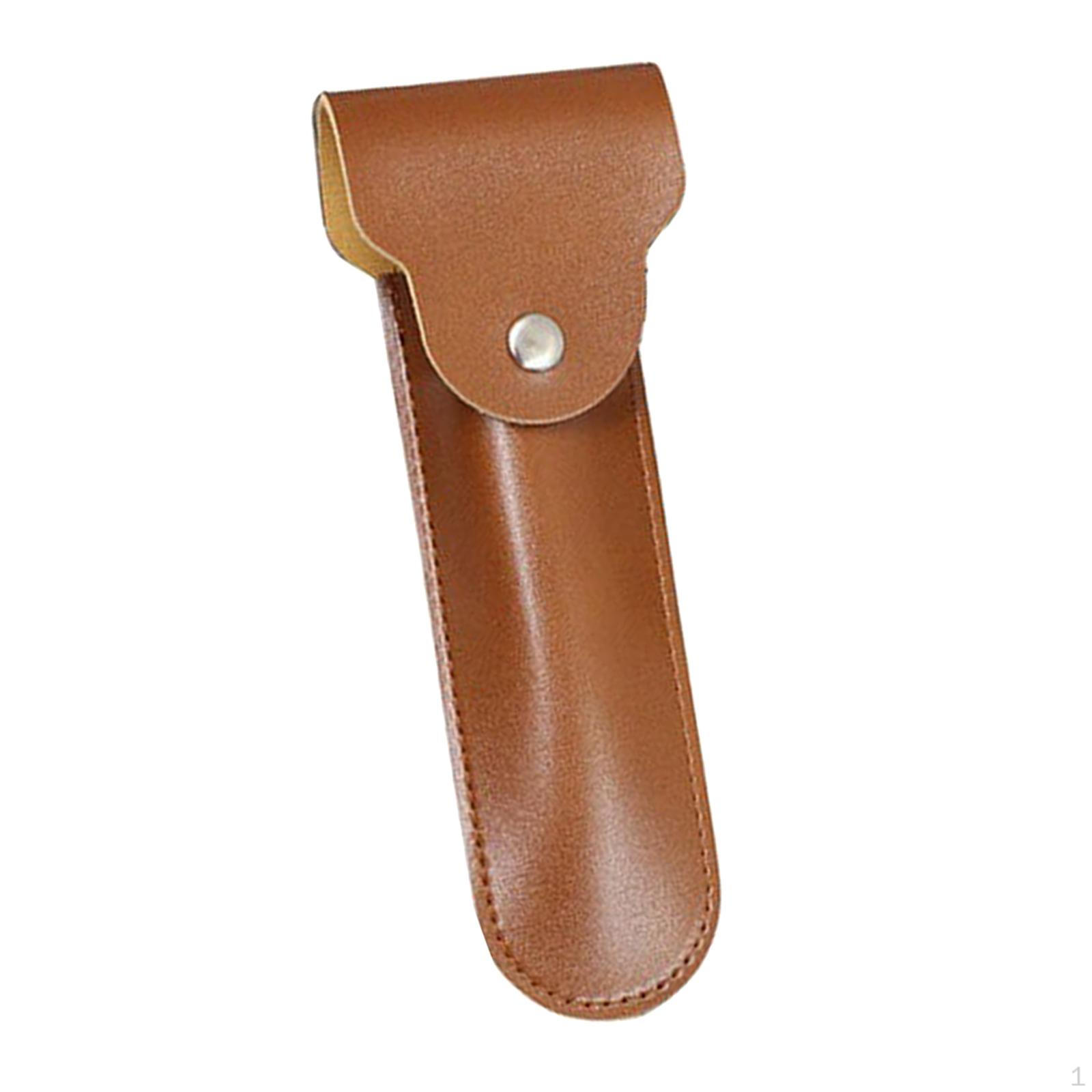 

Чехол для ручной бритвы, сумка с застежкой-кнопкой, защитный чехол для ухода за бритвой Gloss Brown