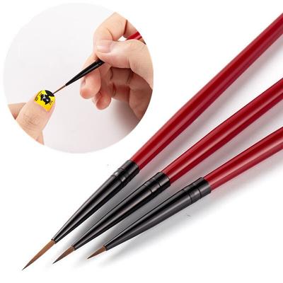 3 unids/set 5/7/11mm delineador para decoración de uñas pincel de pintura raya delgada línea pluma de dibujo DIY puntas de Gel UV herramienta de manicura de diseño francés