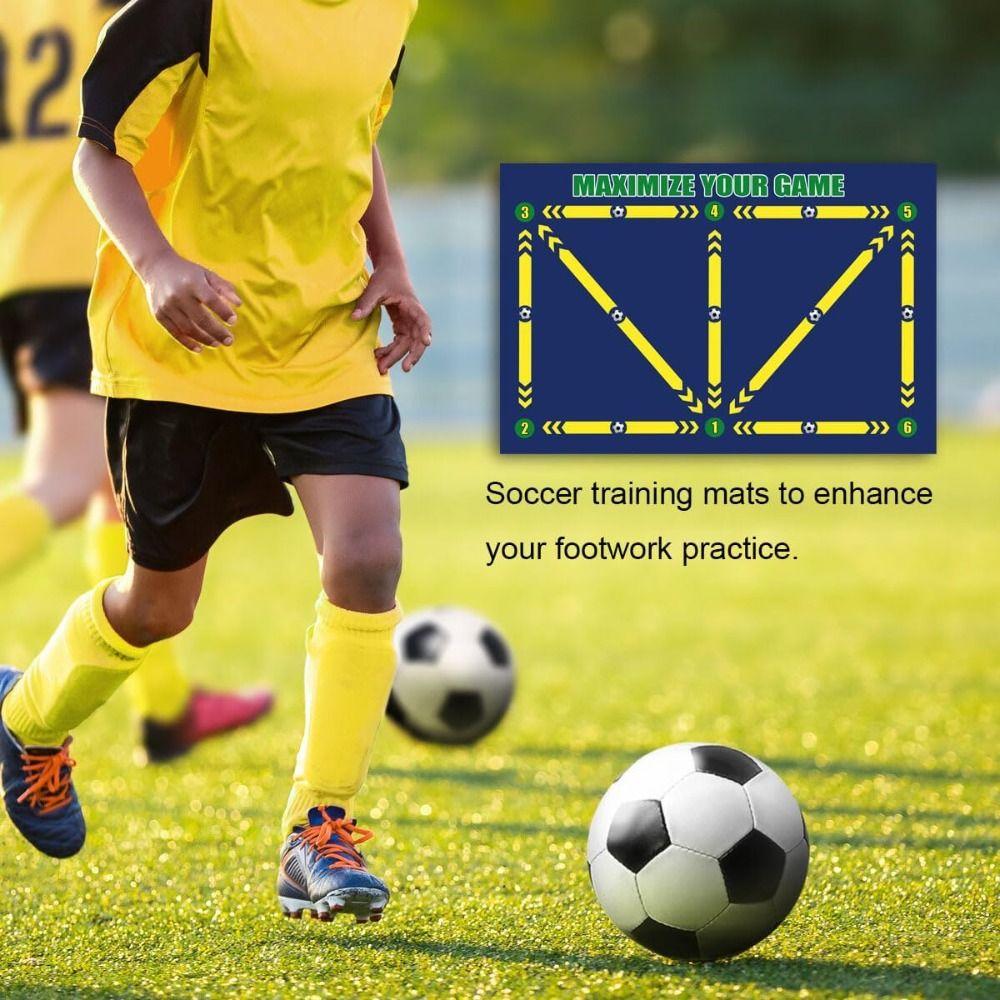 Enhance Ball Control Skills Soccer Training Mat Rubber Non Slip Exercise Mat