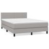 Maison Exclusive - Sommier à lattes de lit avec matelas Gris clair 140x200cm Tissu