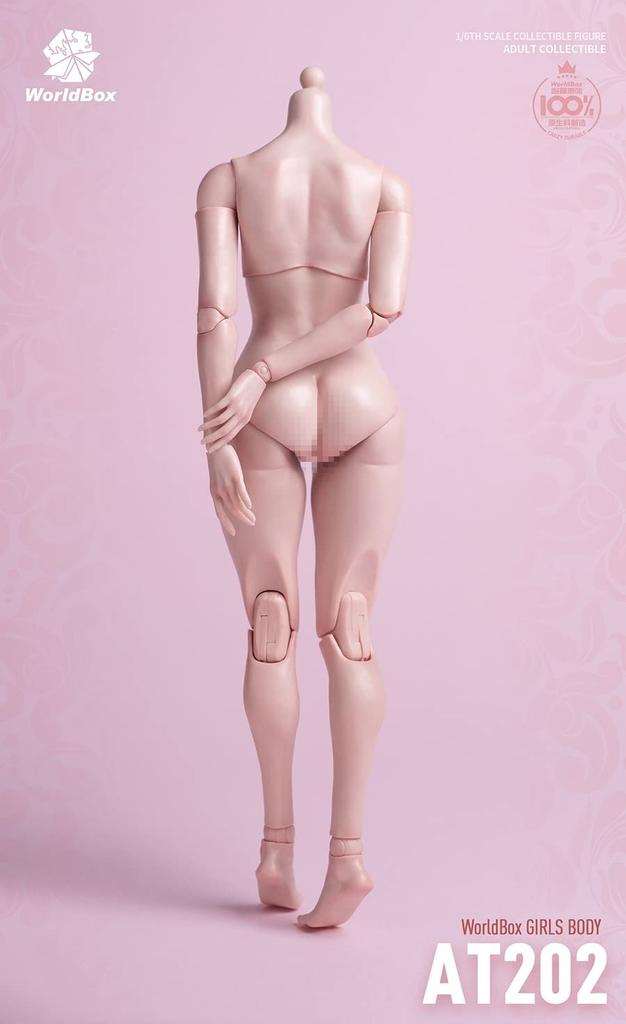 OBEST Worldbox Scale Figure Female Joint Action Figure Asian Female Base Body Painting Human Body AT201 AT202 Version Plump White 1/6 (Standard