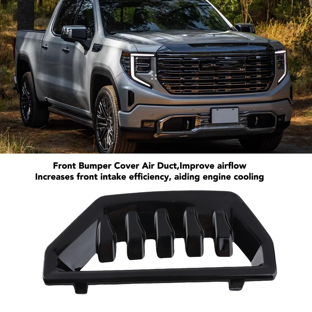 Front Bumper Cover Air Duct Front Upper Bumper Grille Air Duct  Structure Enhanced Airflow Sporty Look Black for Pickup