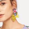 1 Pair Ins Japanese and Korean Fashion All-match Temperament Earrings Leaf Earrings Simple Cold Wind Women Jewelry