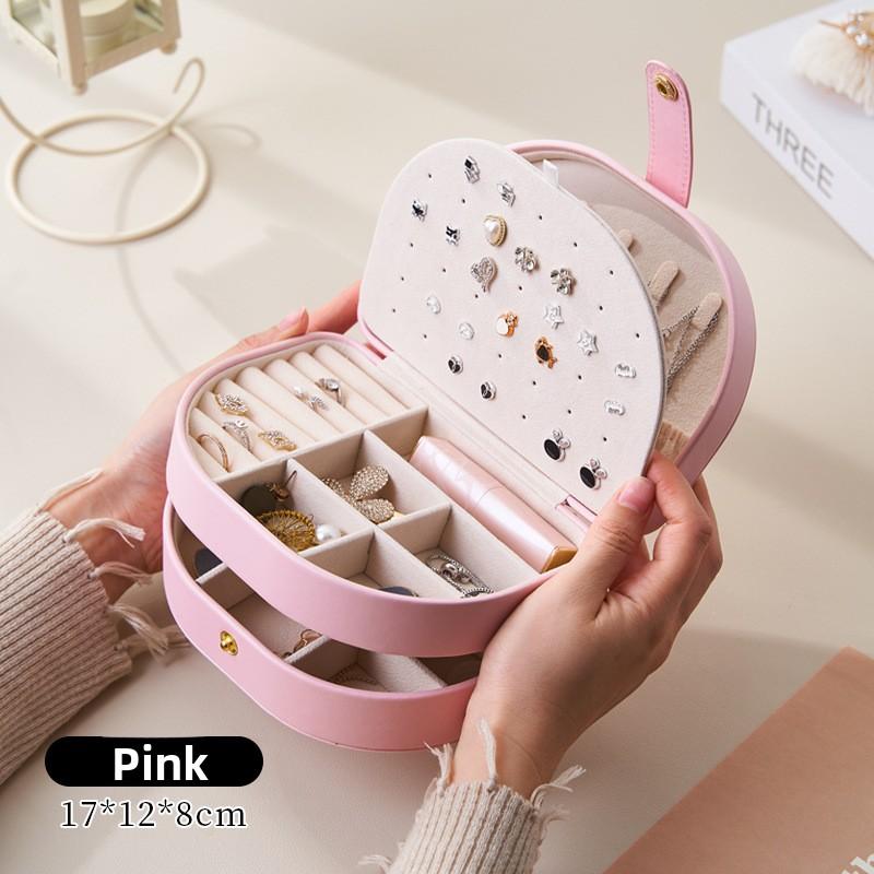 

Многоярусная шкатулка для украшений Maillard, Шкатулка для хранения украшений, Кольца, Серьги-гвоздики, Серьги, Шкатулка для хранения украшений. 17*12*8.2cm розовый