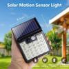 72 LED Outdoor Solar Motion Sensor Wall Lamp Foldable Waterproof 3 Lighting Modes Solar Light for Garden Yard Patio