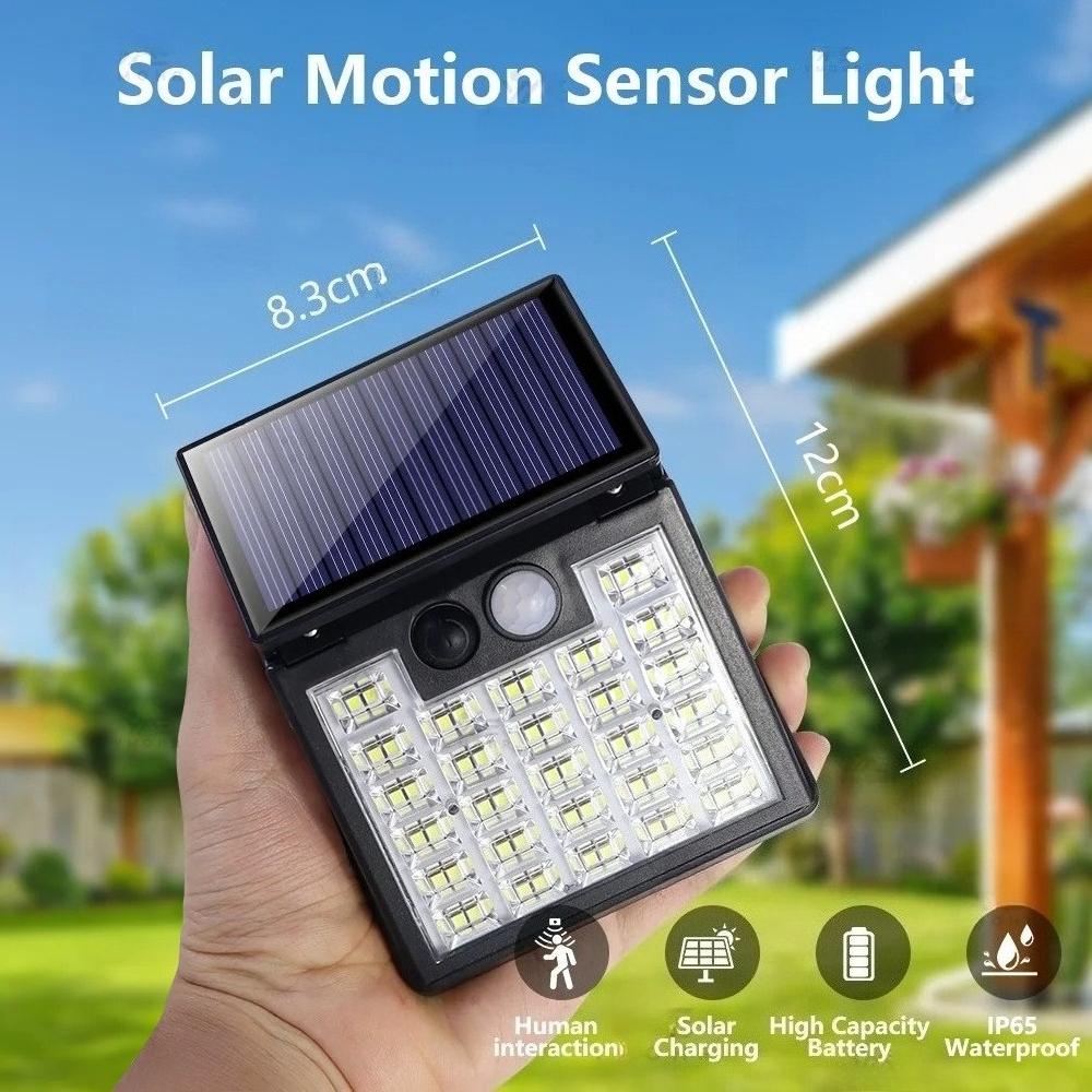 72 LED Outdoor Solar Motion Sensor Wall Lamp Foldable Waterproof 3 Lighting Modes Solar Light for Garden Yard Patio