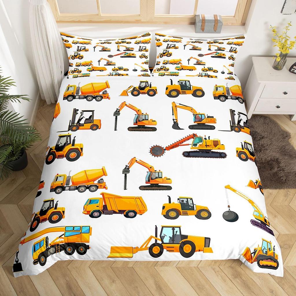 Erosebridal Kids Camping Bedding Set Twin Size Happy Camping Comforter Cover for Boys Girls Western Rustic Farmhouse Style Duvet Cover Vinta