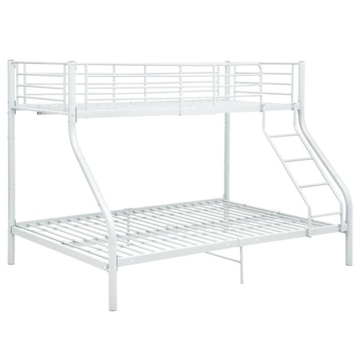 VidaXL Bunk Bed Frames White Metal 140x200 Cm/90x200 Cm