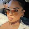 Metal Square Sunglasses Women's Fashion Retro Double Beam Pilot Glasses Men's Large Frame Summer Shades Eyewear Black Brown