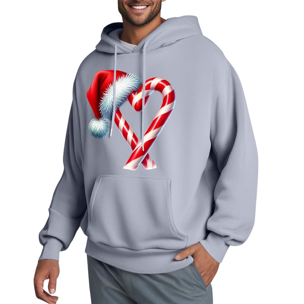 Men's Hooded Sweatshirt, Contrasting Color Sweatshirt, Sports   Casual Jacket