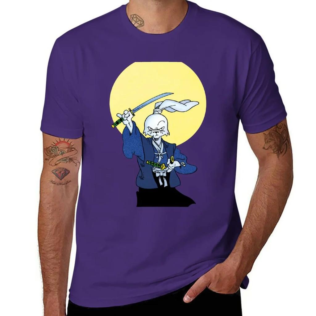 Usagi Yojimbo Usagi Kaninchen Samurai Mond Katana Schwert Kimono Ronin Miyamoto Usagi Stan Sakai Japan Edo-Zeit E T-Shirt