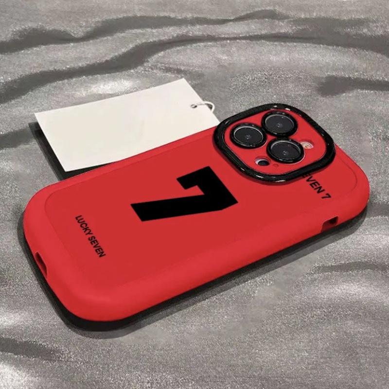 Lucky Number 7 Applicable To Apple 15 ProMax Mobile Case IPhone 16 13 New 14plus Silicone Huawei
