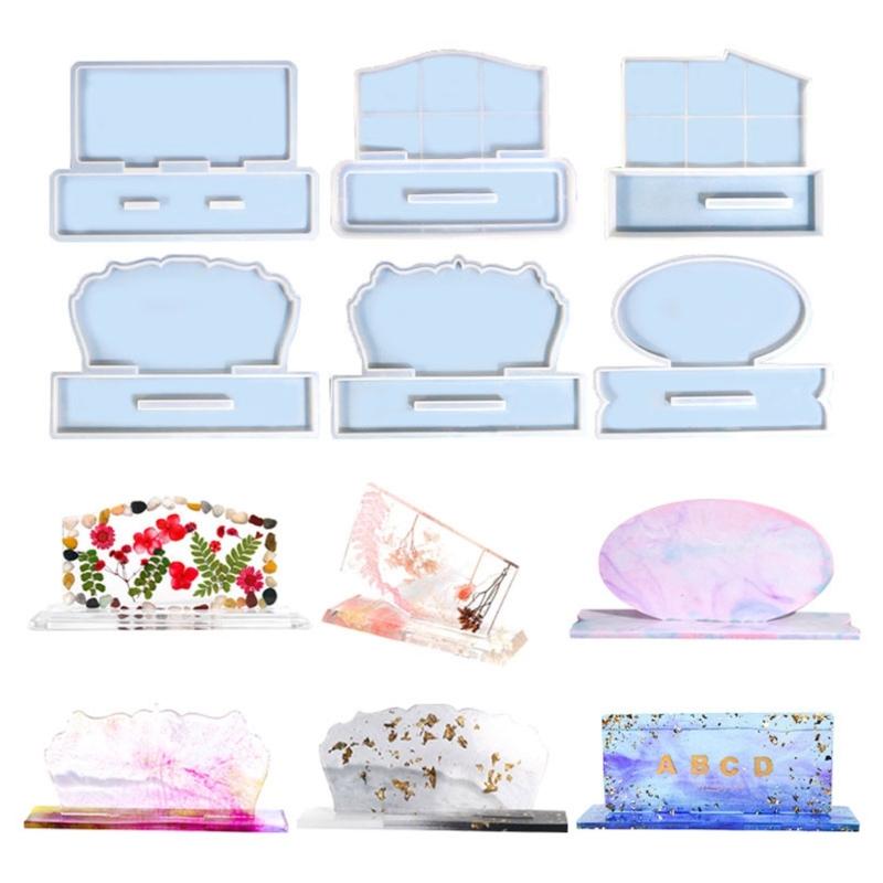 Photo Frame Resin Mold Silicone Big Picture Frame Silicone Mold for Epoxy Resin Wave/Round Mold for DIY Home Table Décor