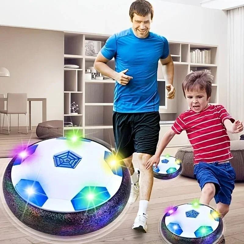 LED Hover Soccer Ball Toy Bubble Floating Football Interactive Toy with Music Lights Indoor Outdoor Sports Game for Kids Gift