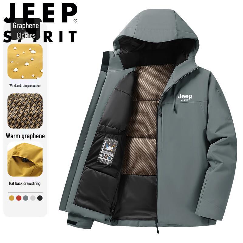 JEEP SPIRIT Men's Winter Hooded Padded Jacket