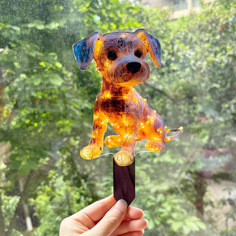 2D Flat Neon Color Cat Garden Stake Whimsical Animal Yard Decor for Outdoor Garden Flowerbed Standout Ornament