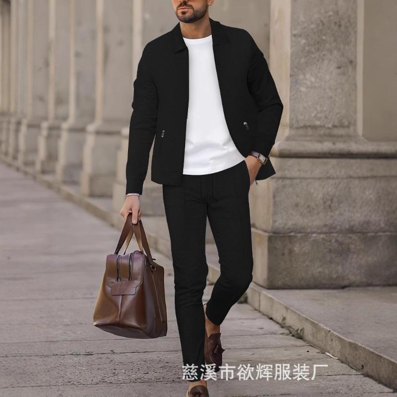 Мужской новый повседневный модный спортивный осенний костюм-жакет S