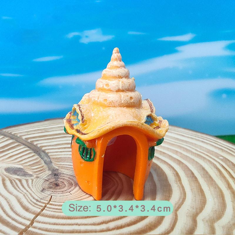 

Смола Декор для аквариума Пещера для укрытия рыб и креветок Имитация Смола Гриб Раковина Дом Аквариум Ландшафтный декор Аксессуары