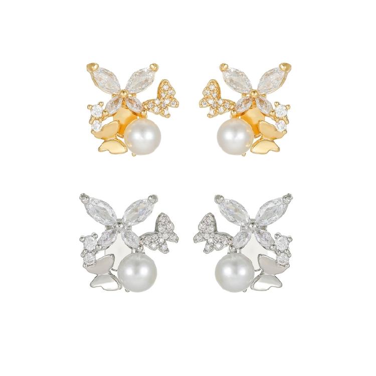 1pair Trendy Crystal Accented Ear Clip For FreeClip 1/2 Headphones Securely Fit Clip On Charm Stylish Pearls Decors