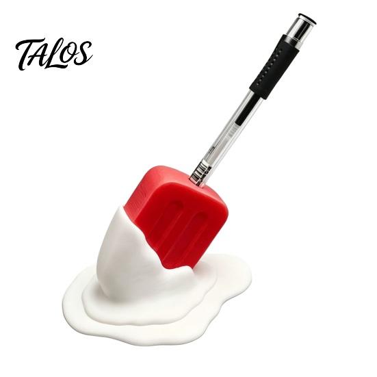 Funny Desk Accessories Cute Melting Popsicle Pen Holder, Unique Decorative Stationery Organizer, Novelty Container Durable PLA for Office And