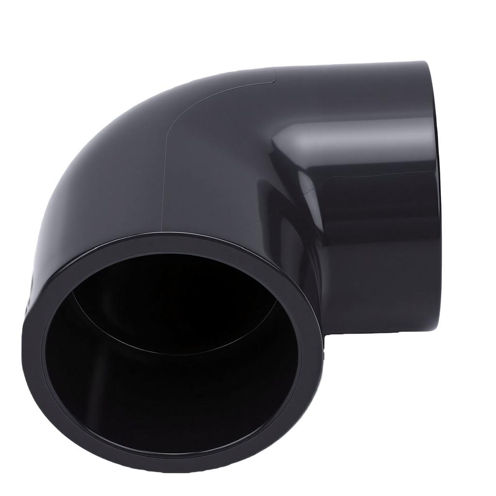 Elbow 90 Degree Duct Connector 50mm Inner Diameter Gray PVC Plastic Hose Connector Pipe Fitting Adapter Coupling
