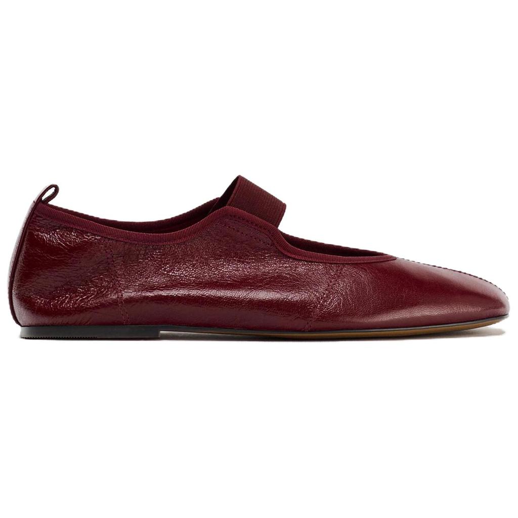 Zara Comfortable Stretch Round Toe Ballet Flat Casual Shoes Women Flats Red 12541510022