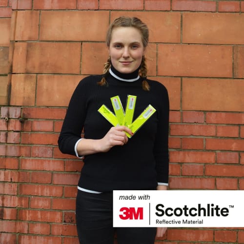 Salzmann 3M Reflective Stickers Made with 3M Scotchlite Diamond Grade Reflective Material Waterproof, Weatherproof, Outdoor, Safety Stickers Pack of 4