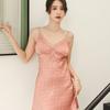 LangSha Satin Nightgown for Women, Thin Loose-Fitting Sexy Spaghetti Strap Dress, Valentine's Day Simple Romantic Ladies Sleepwear Loungewear