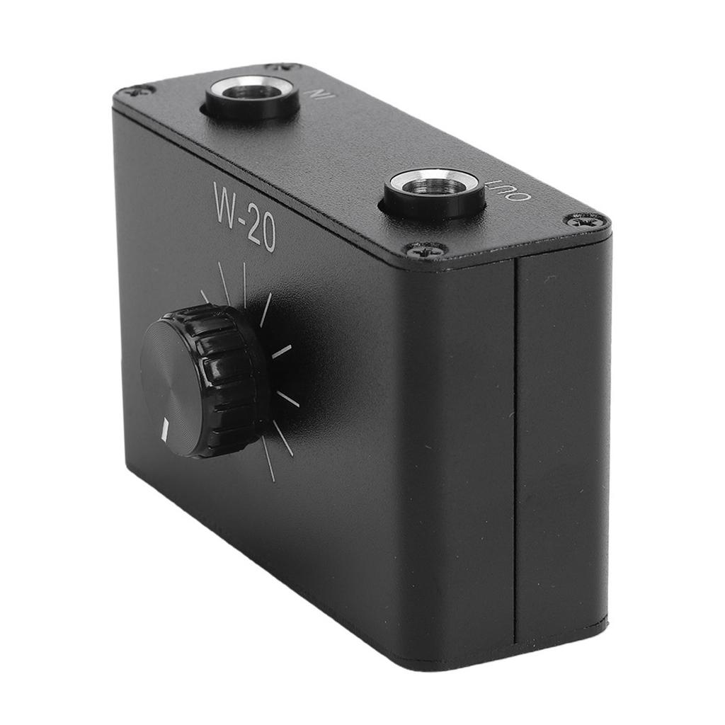 Line Volume Control Attenuator 1 4 Inch 6.35mm Volume Control Attenuator Knob with Aluminum Alloy Case for Microphones