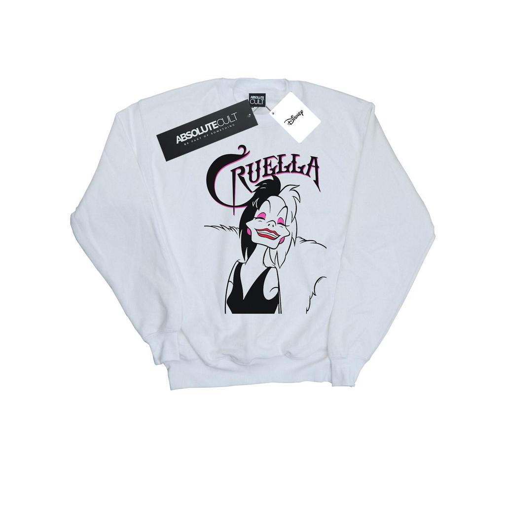 Disney Mens Cruella De Vil Evil Smile Sweatshirt