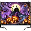 1pc Hot Halloween Pumpkin Witch Background Cloth Bright Colors Clear Images