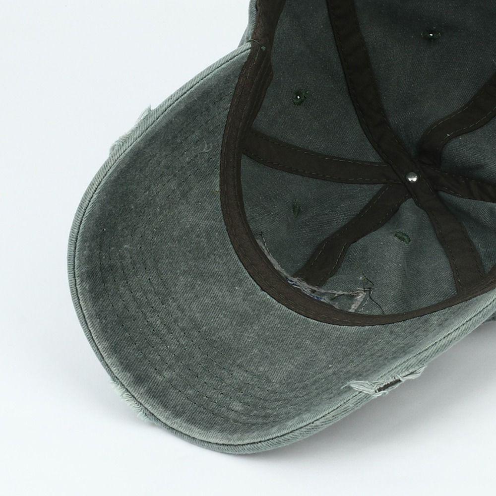 Zealous Sole Women's Khaki Unisex Embroidered Baseball Cap Adjustable Soft Top Sun Hat Washed Peaked Hat