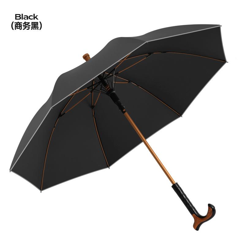 

Новые костыли для пожилых людей, непромокаемые и нескользящие, прямой зонт с палкой, легкий, альпинистский, безопасный, светоотражающая полоса, зонт многофункциональный 23 inch