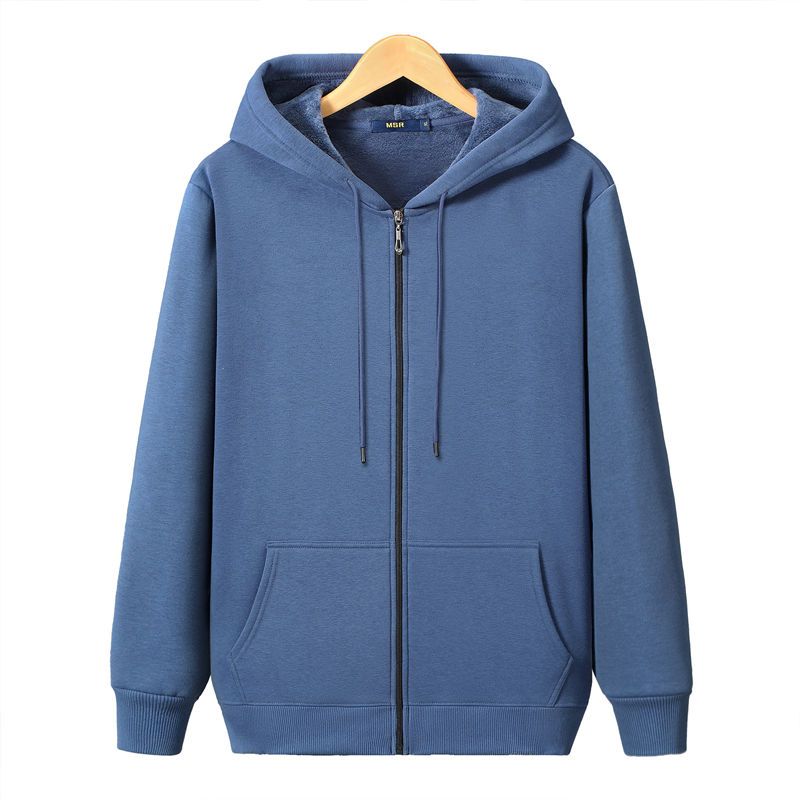 Casual Fashion Solid Color Stitching Hooded Sweatshirt Coat Autumn Men Clothing Jacket Plus Size