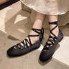 Elegant Square Toe Women Ballet Dance Shoes Fashion Lace Up Shoes Woman 2025 Trend Autumn New Designer Dress Chaussures Ladies