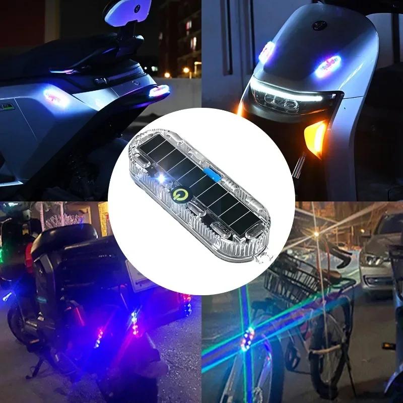 Solární auto stroboskopické výstražné světlo automatické nouzové světlo elektrické motocyklové brzdové světlo pro nákladní automobily vodotěsné blikající světla