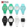 Unisex Luminous Square Quartz Wristwatch with Calendar