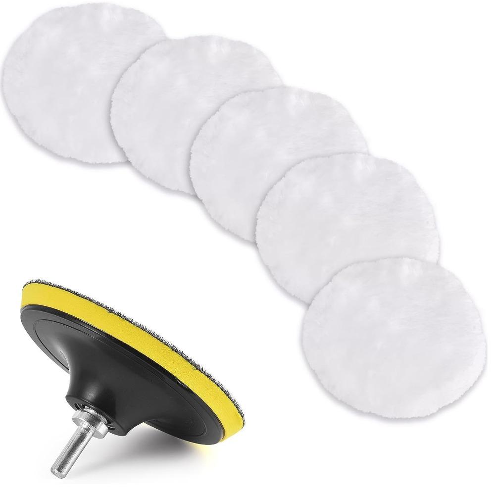 7pcs M10 Connection Rod Thread Wool Polishing Pads Car Polisher Kits For Car Polishing