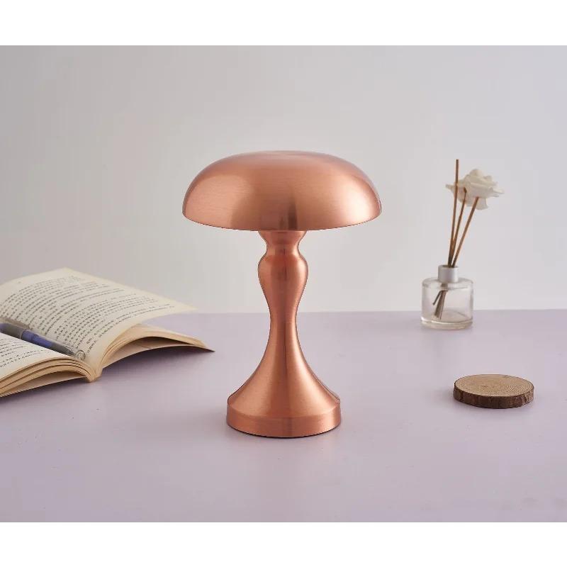 LED Table Lamps Touch Dimming USB Rechargeable for Bar Hotel Restaurant Bedside Decor Bedroom Nightlights Mushroom Lampara Gift