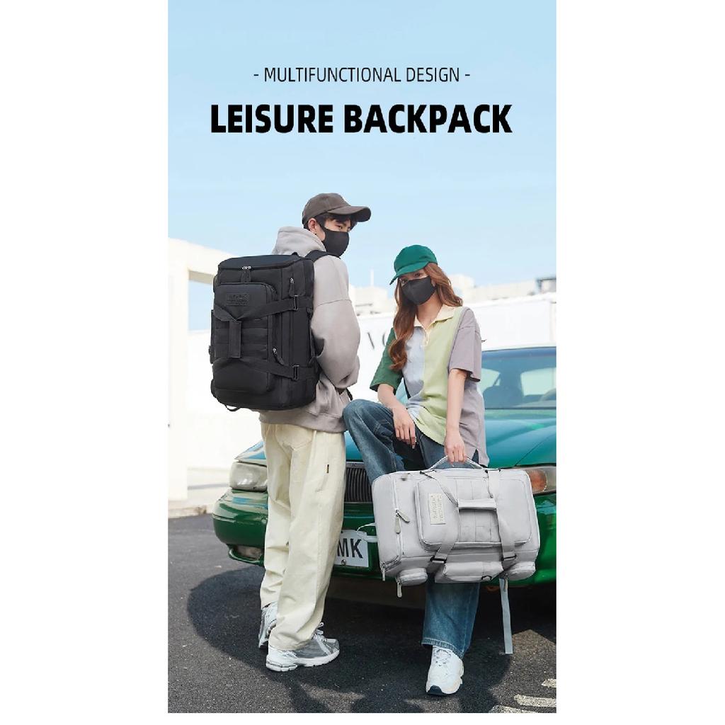 Large capacity fitness bag, travel backpack, dry wet separation shoulder bag, outdoor sports, fishing, yoga training bag