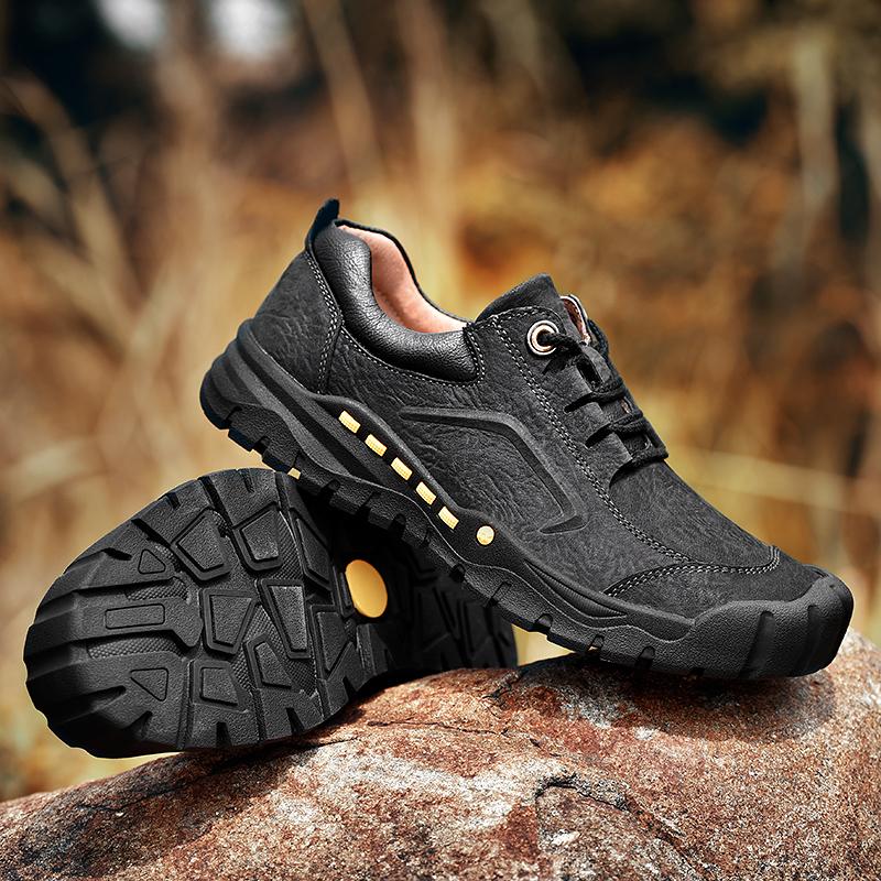 Genuine Leather Men Shoes Sneakers Outdoor Casual Shoes For Men Flats Comfortable Men Walking Hiking Shoes