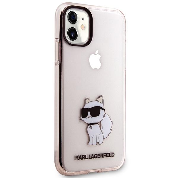Etui Do iPhone 11 Karl Lagerfeld Ikonik Choupette Różowe
